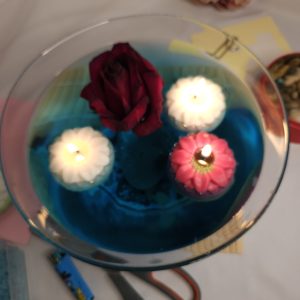 Velas flotantes en forma de crisantema
