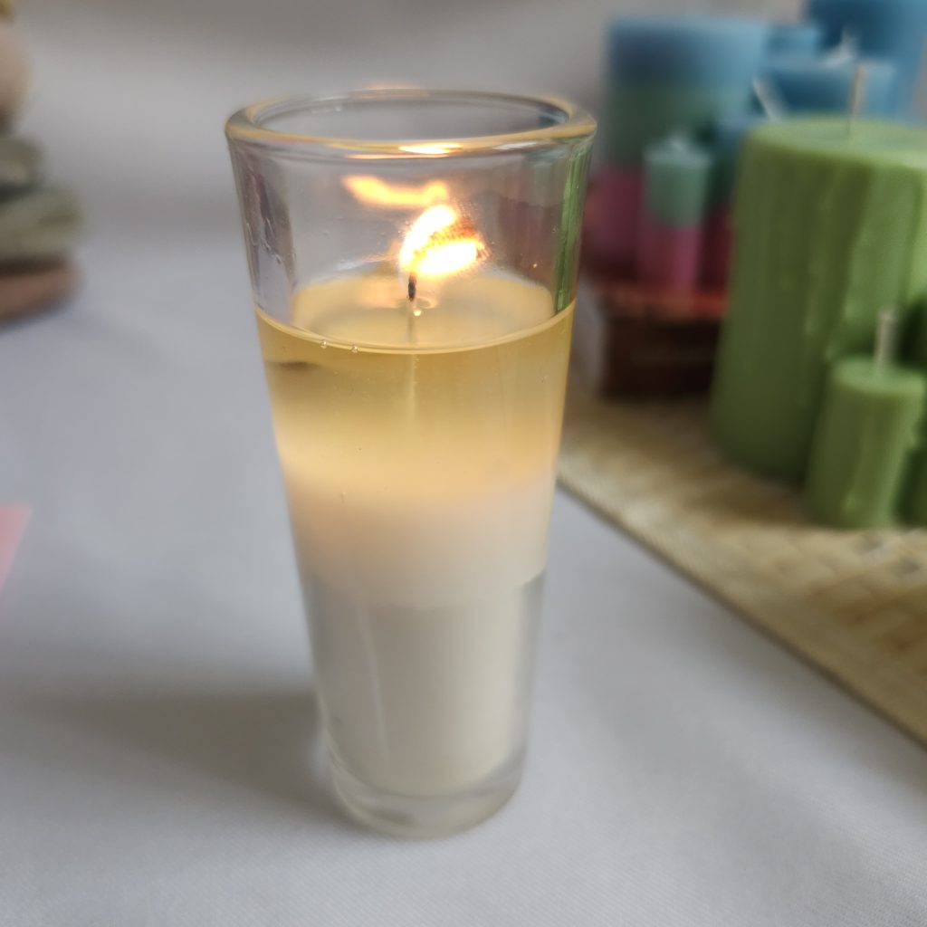 Vela aromatica de soja en vaso