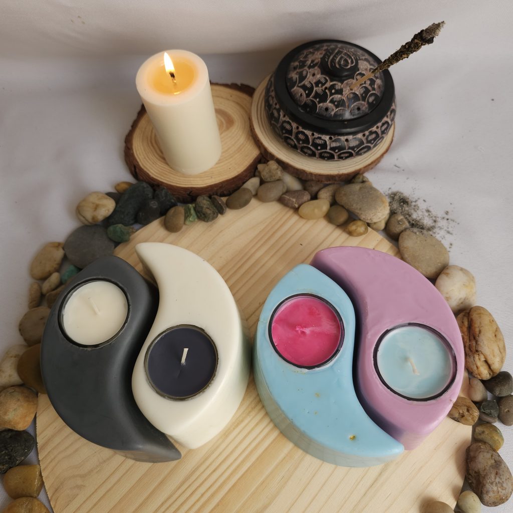 Velas decorativas, colección Luz y Sombras