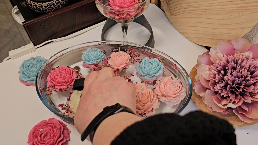 velas aromáticas artesanales flotantes