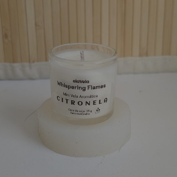 Mini velas aromáticas con cera de soja y citronela