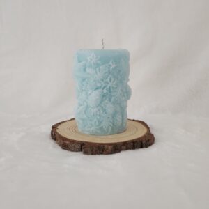 Vela decorativa azul - Dulce Nórdico - con aroma de chocolate alpino