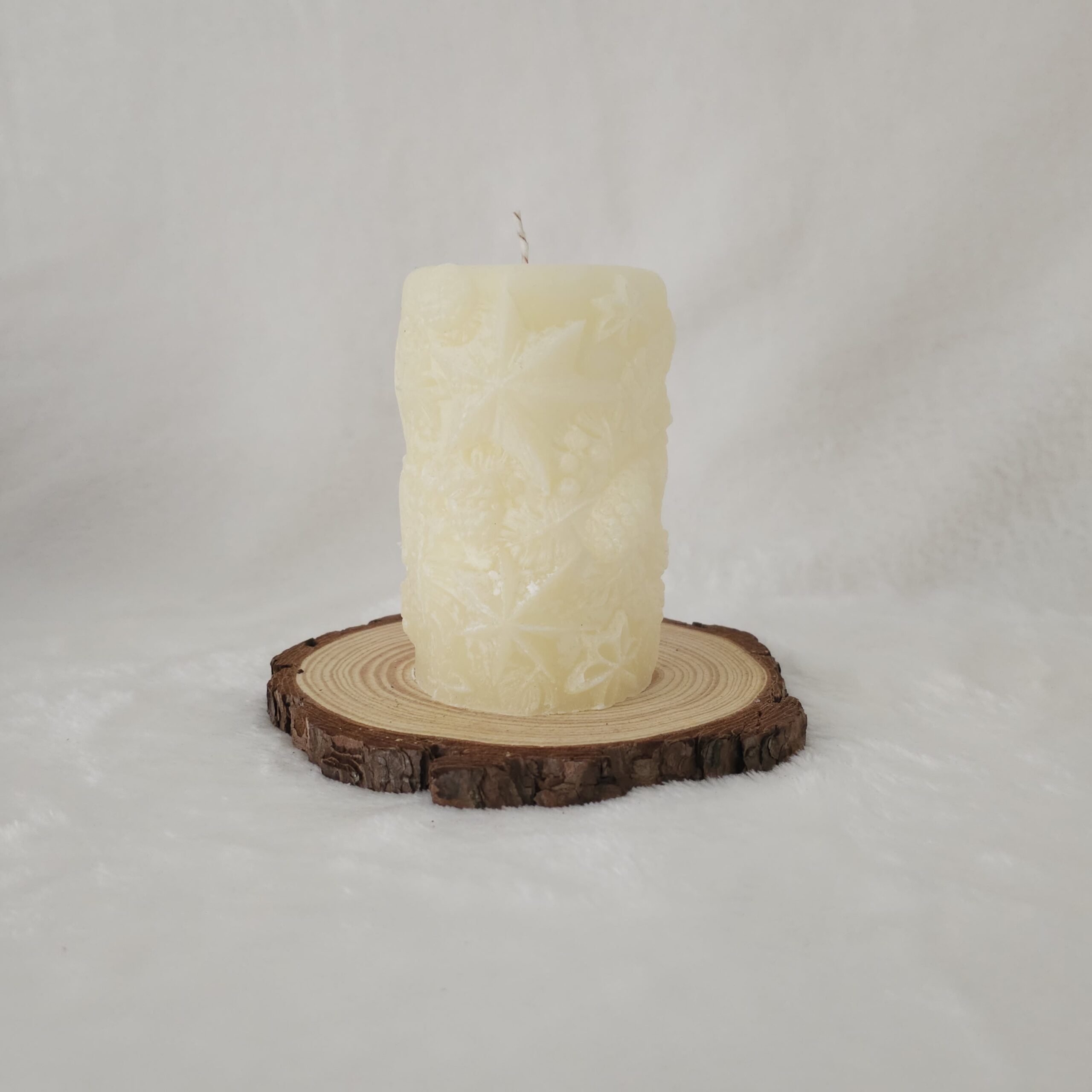 Vela decorativa blanca - Abrazo de Nieve