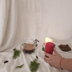 Vela decorativa roja - Luz de Solsticio