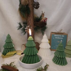 Velas decorativas de invierno - Abetos